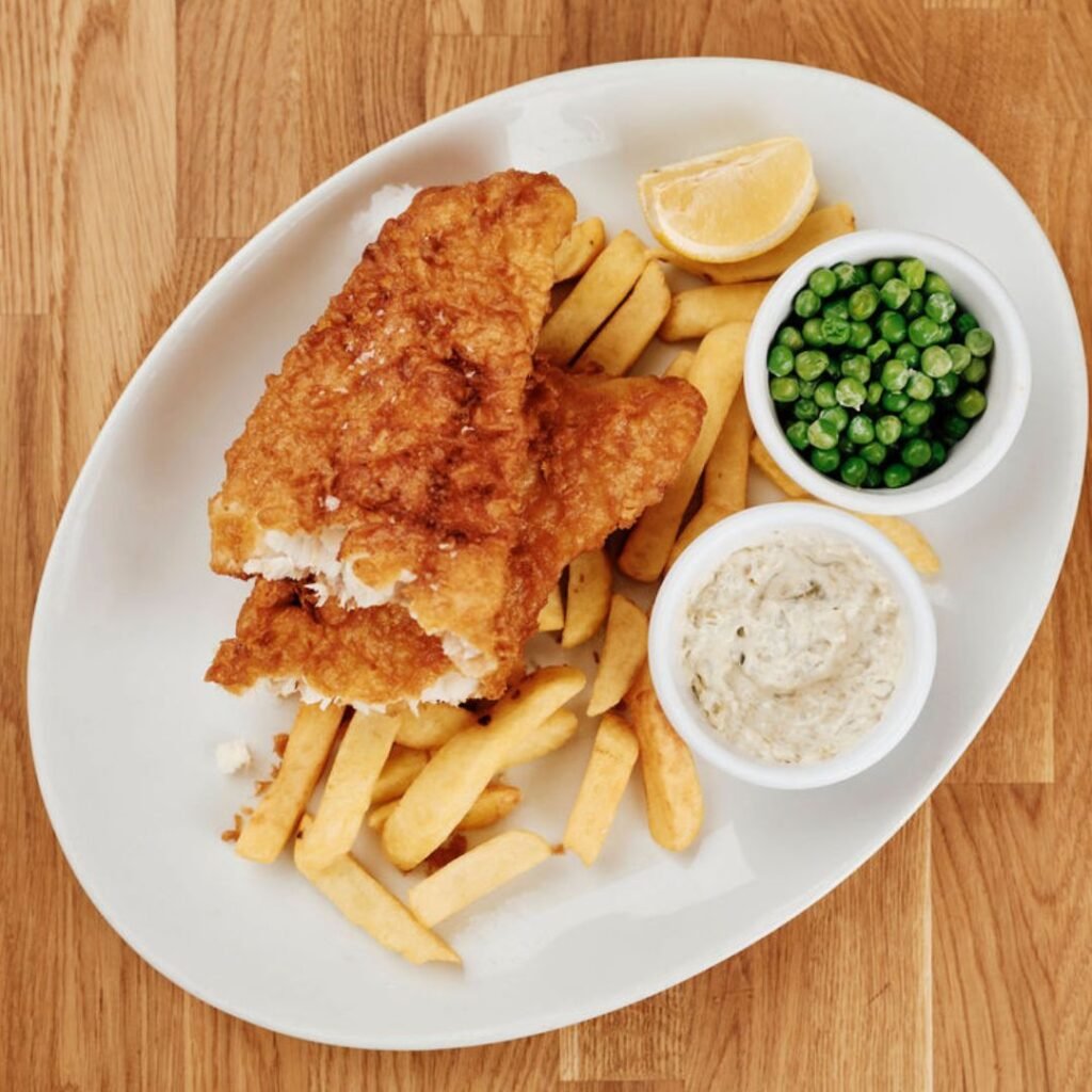 fish and chips at the pearl cafe at isle of wight pearl