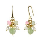 Joy Aventurine & Beryl Pearl Drop Earrings