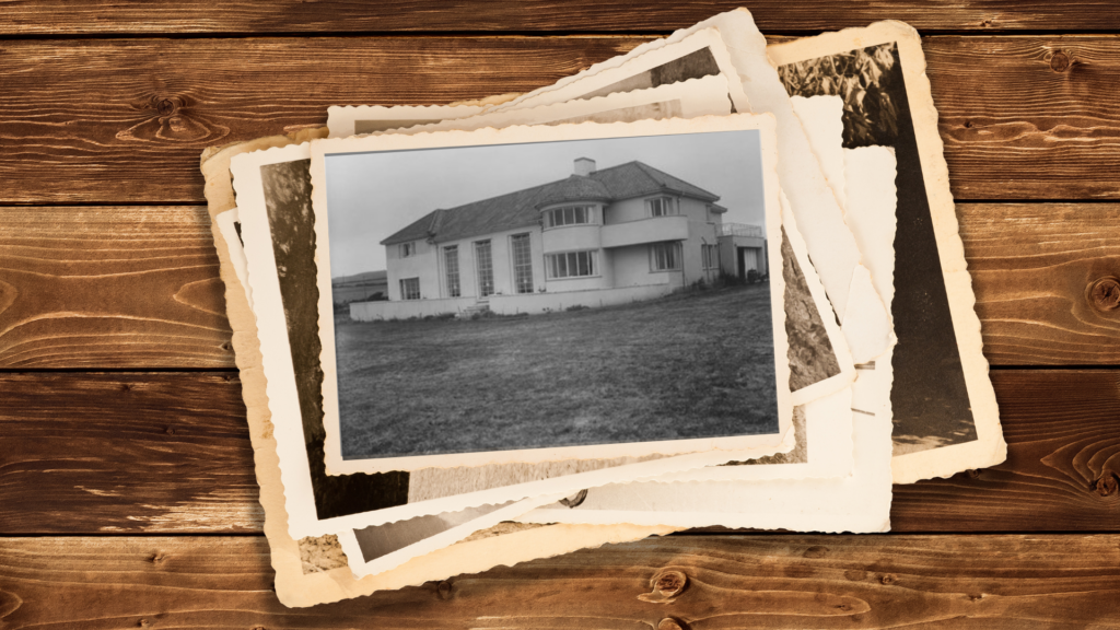 old black and white photo of isle of wight pearl building in brighstone